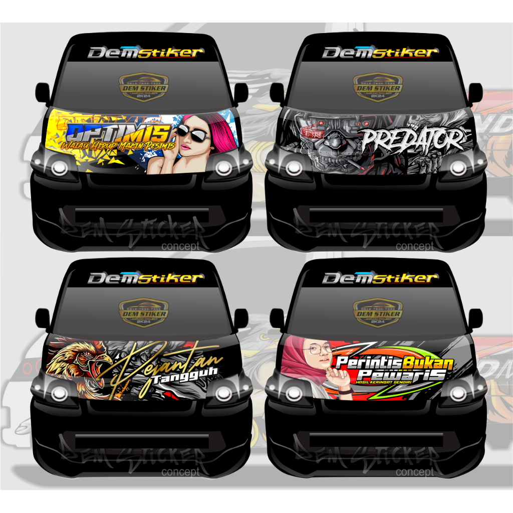 STIKER KAP MESIN GRANMAX VARIASI STIKER PRINTING STIKER MOBIL KEREN BERKUALITAS