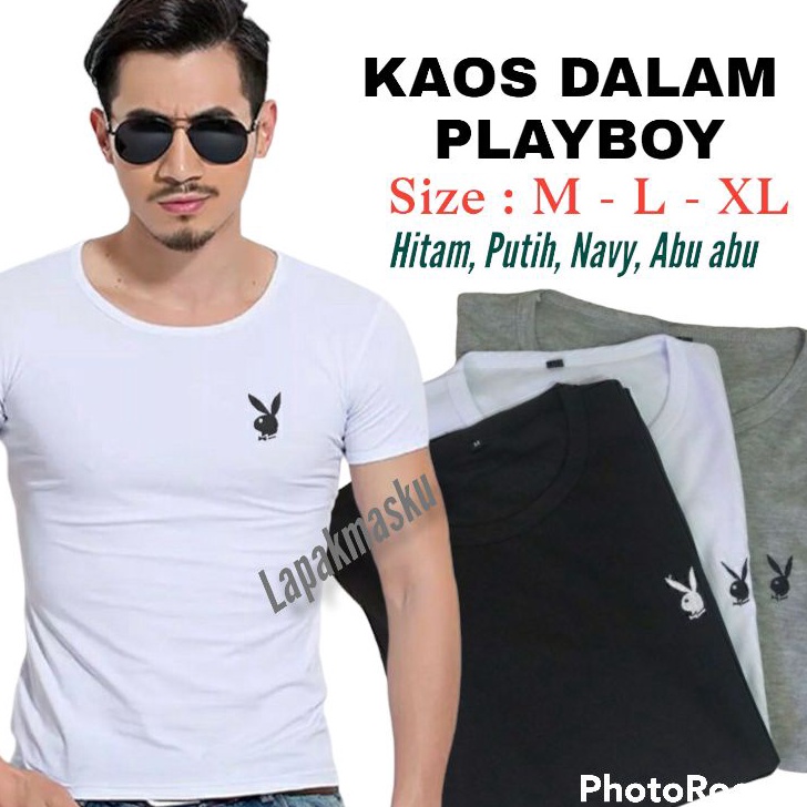 Terbaik.. Kaos Playboy Baju Kaos Dalam Polos Pria Play Boy / Kaos Dalam Pria Baju singlet Pria Baju 