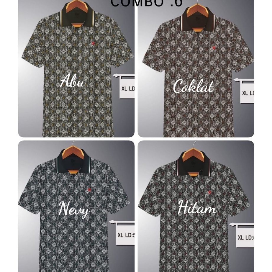 Paling Laku Kaospolos - Kaos kerah pria | kaos motif batik saku dewasa | kaos polo shirt batik 06.
