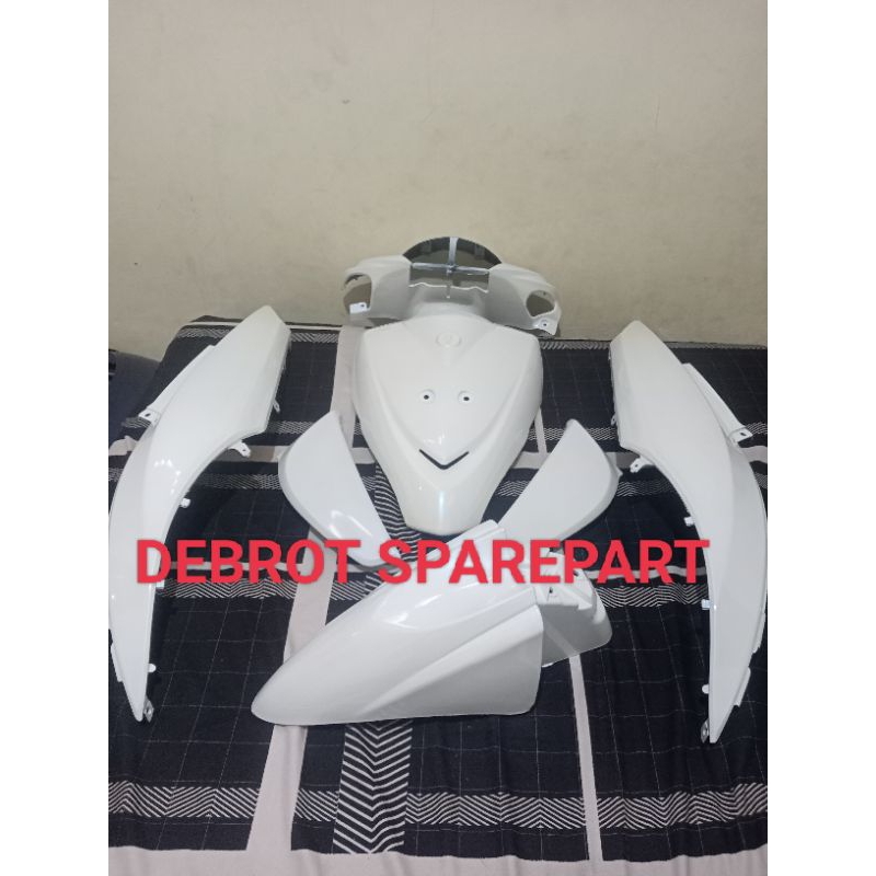 Cover full set body halus Yamaha Mio J warna putih
