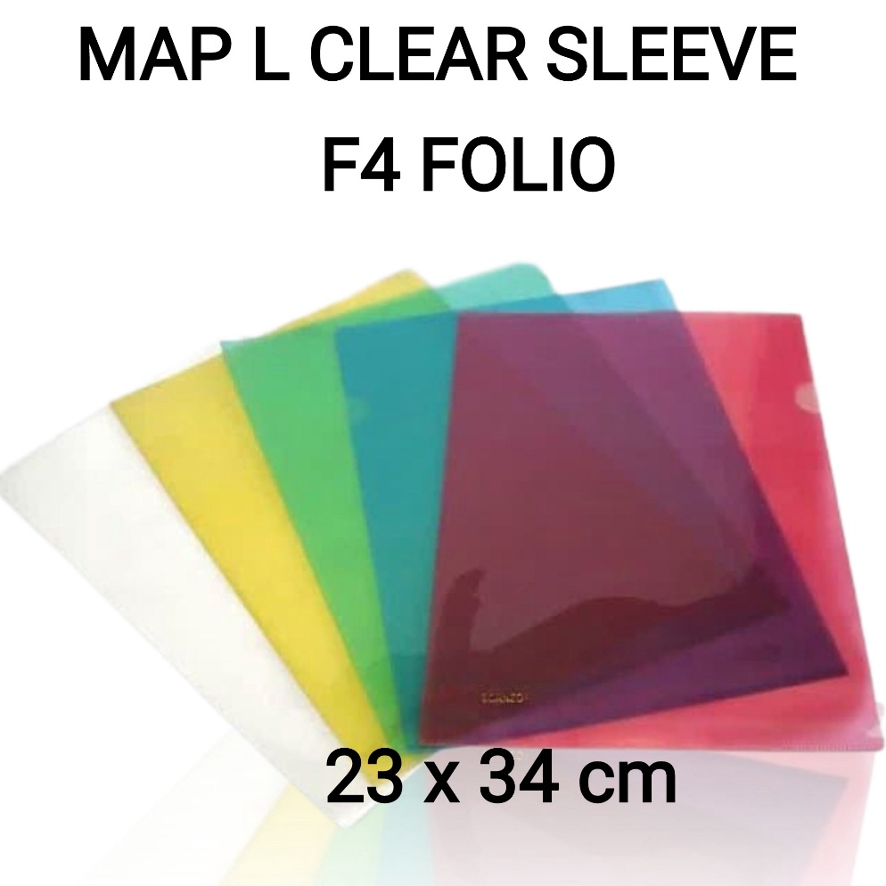 

[✃B4\] MAP L BENING 1 PACK ISI 12 PCS/ Clear Sleeves F4 FOLIO [220]