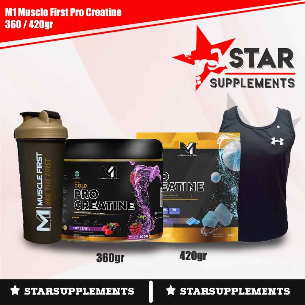 M1 Muscle First Gold Pro Creatine (360 & 420 gram) / MuscleFirst Creatine Monohydrate BPOM