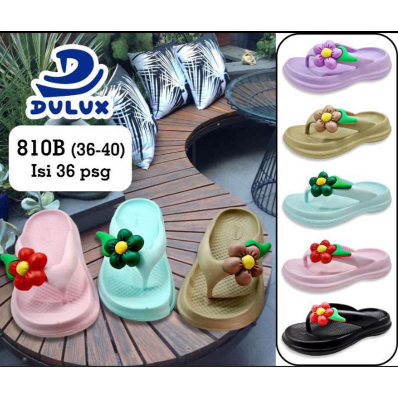Sandal Jepit Anak Perempuan dan Bunda Couple Motif Bunga Fashion Terbaru Dulux 810