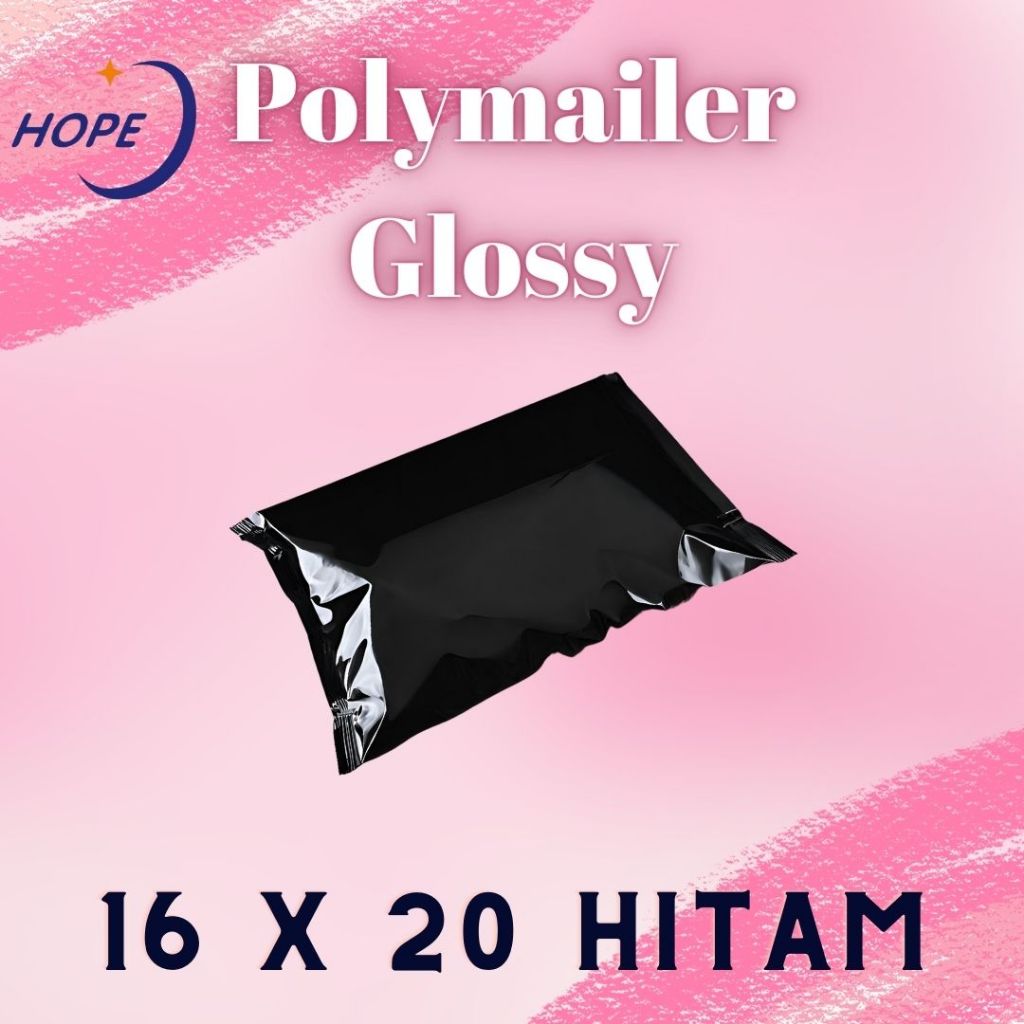 

Kantong Plastik Packing / Polymailer / Plastik Olshop Hitam C bahan PE 16 X 20