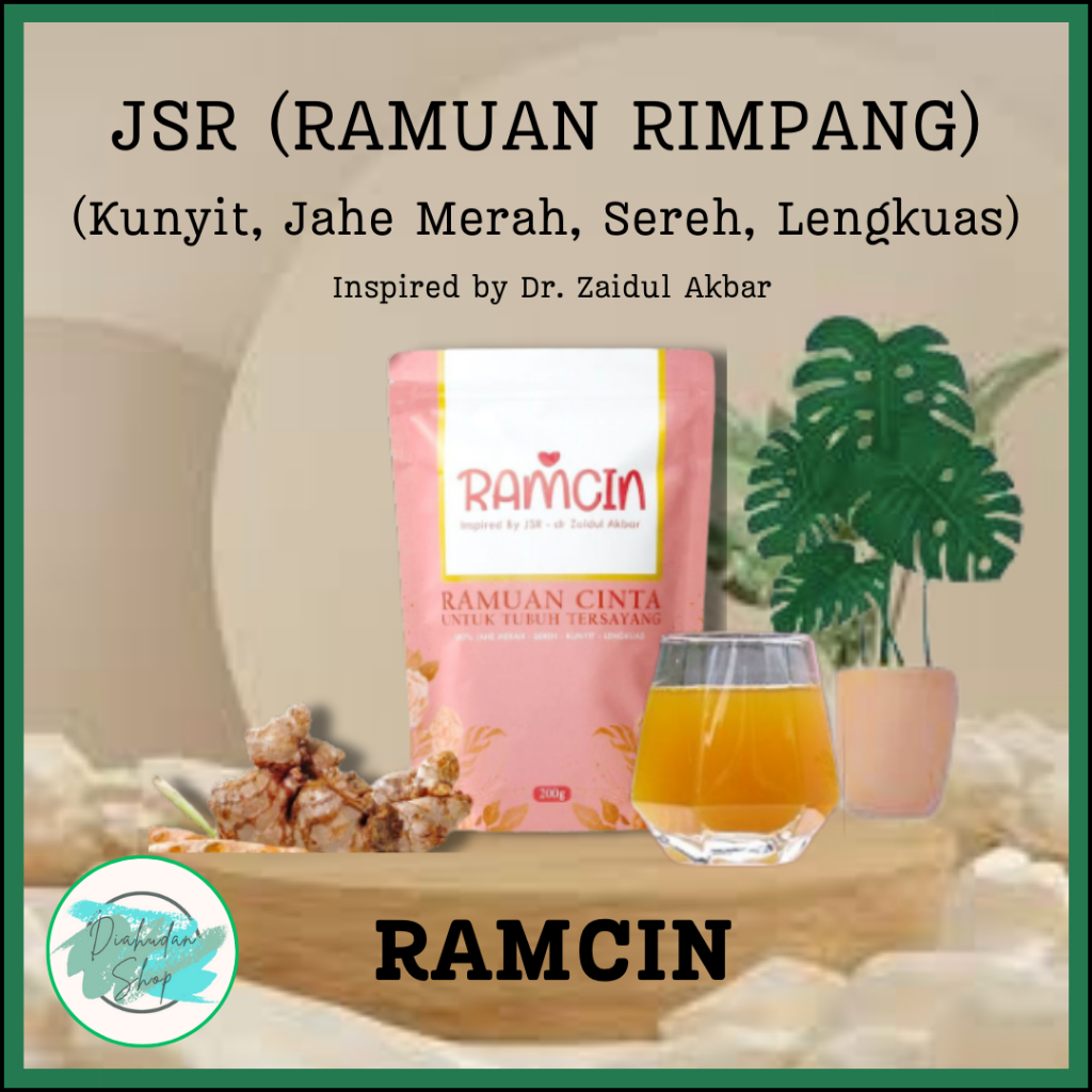 

RAMCIN RAMUAN KUNYIT JAHE MERAH SEREH LENGKUAS ISI 100 GRAM INSPIRED ZAIDUL AKBAR BUKAN MUTI