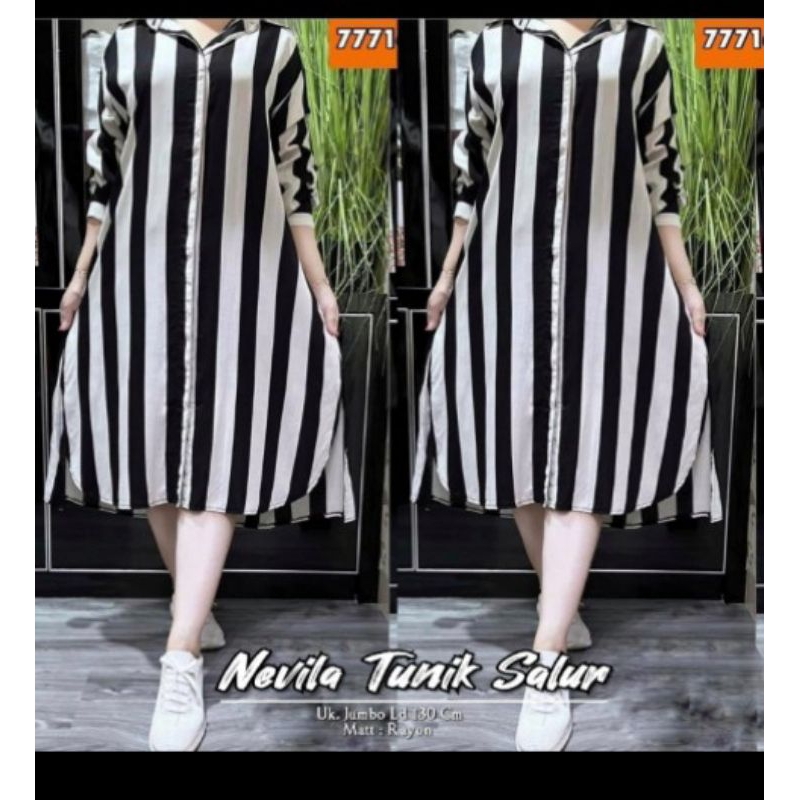 tunik salur bahan rayon