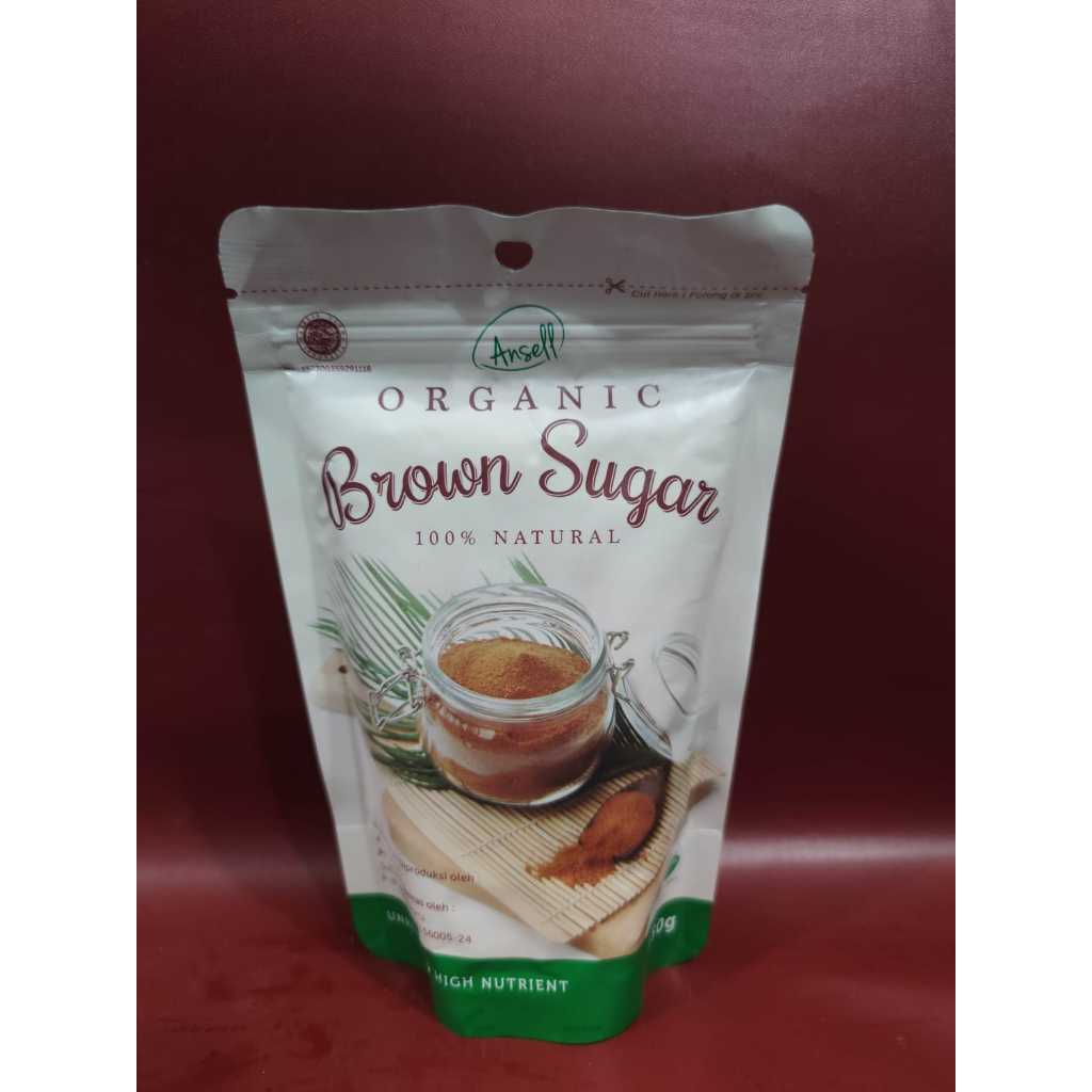 

Ansell Organic Brown Sugar 150gr - Gula Coklat 100% Natural