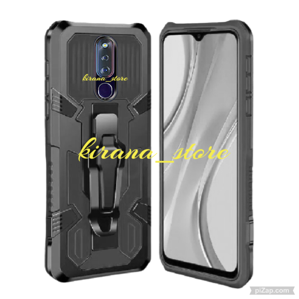 Soft Case Belt Clip OPPO F11 PRO Case Robot Belt Clip Standing Cover Armor Case Hp Icristal