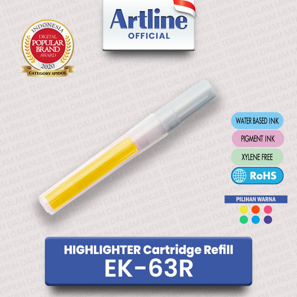 

ARTLINE Highlighter Clix Refill Isi Ulang Cartridge EK-63R