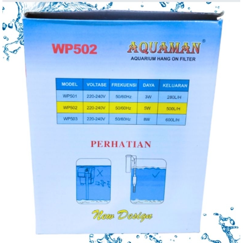 AQUAMAN WP 502 HANG ON FILTER AQUARIUM AQUASCAPE