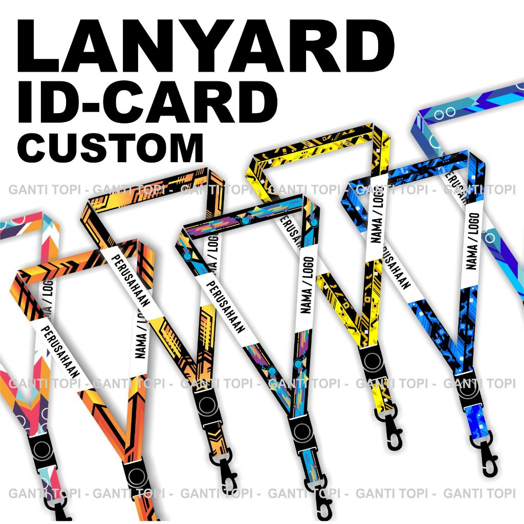 

Tali Gantungan Lanyard Id Card Custom Desain Premium - Ganti Topi