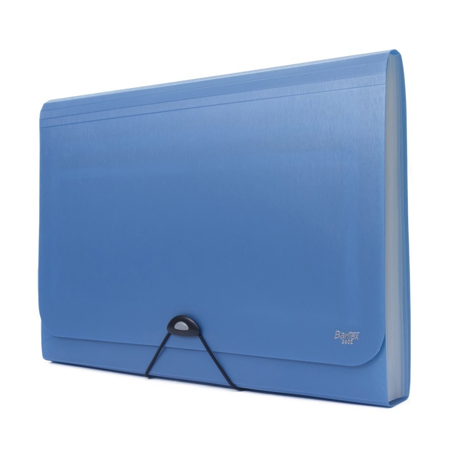 

Bantex Expanding File With Zipper Pocket Folio Cobalt Blue