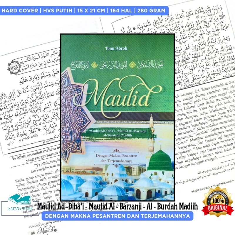 Terjemah Kitab Al Maulid Diba' - Maulid Al - Barzanji -  Burdah Madiih Lengkap Dengan Makna Pesantre