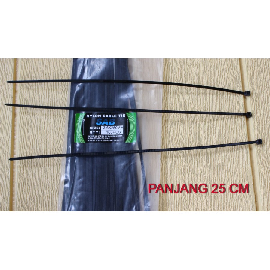 

KABEL TIES 3.6 x 250 mm Panjang 25cm per satuan Good Quality