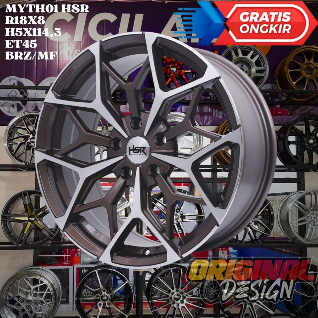 Velg Mobil Ring 18 R18 HSR MYTH01 Untuk Almaz , Juke , Outlander , Hrv