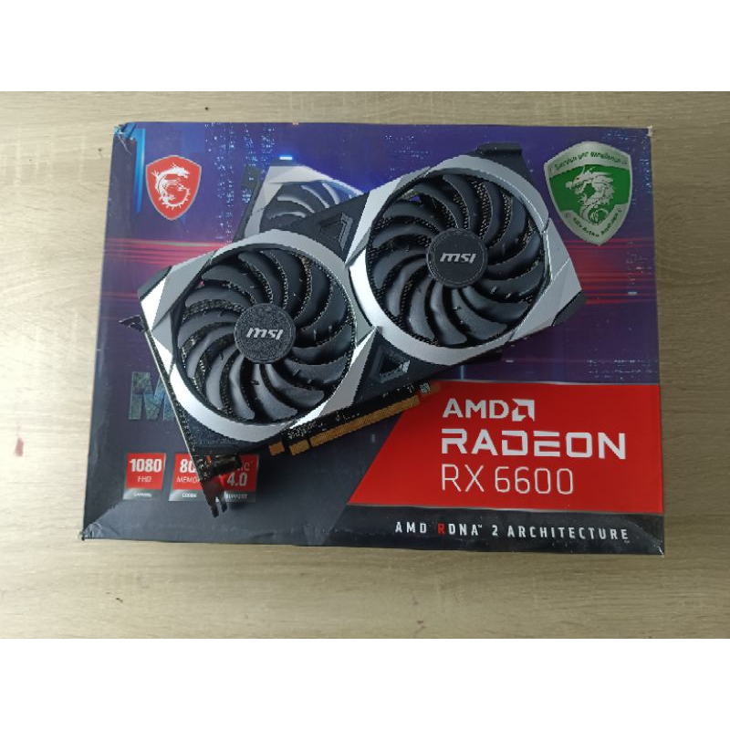 VGA RX 6600 MSI MECH X2 8GB GDDR6 FULLSETT GARANSI