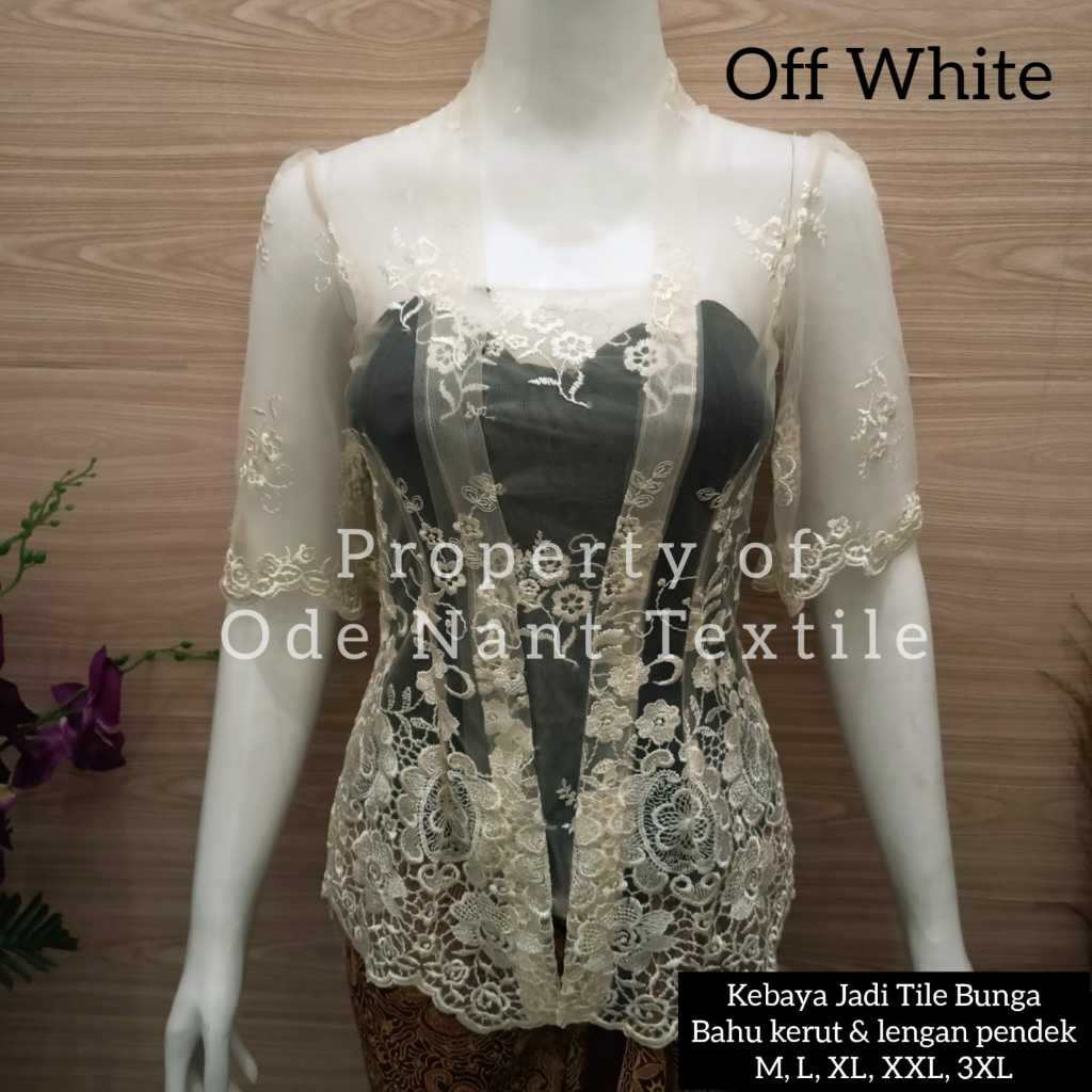 KEBAYA JADI TILE BUNGA / KEBAYA JADI TYLE / KEBAYA JADI TYLE BUNGA JUMBO 3XL