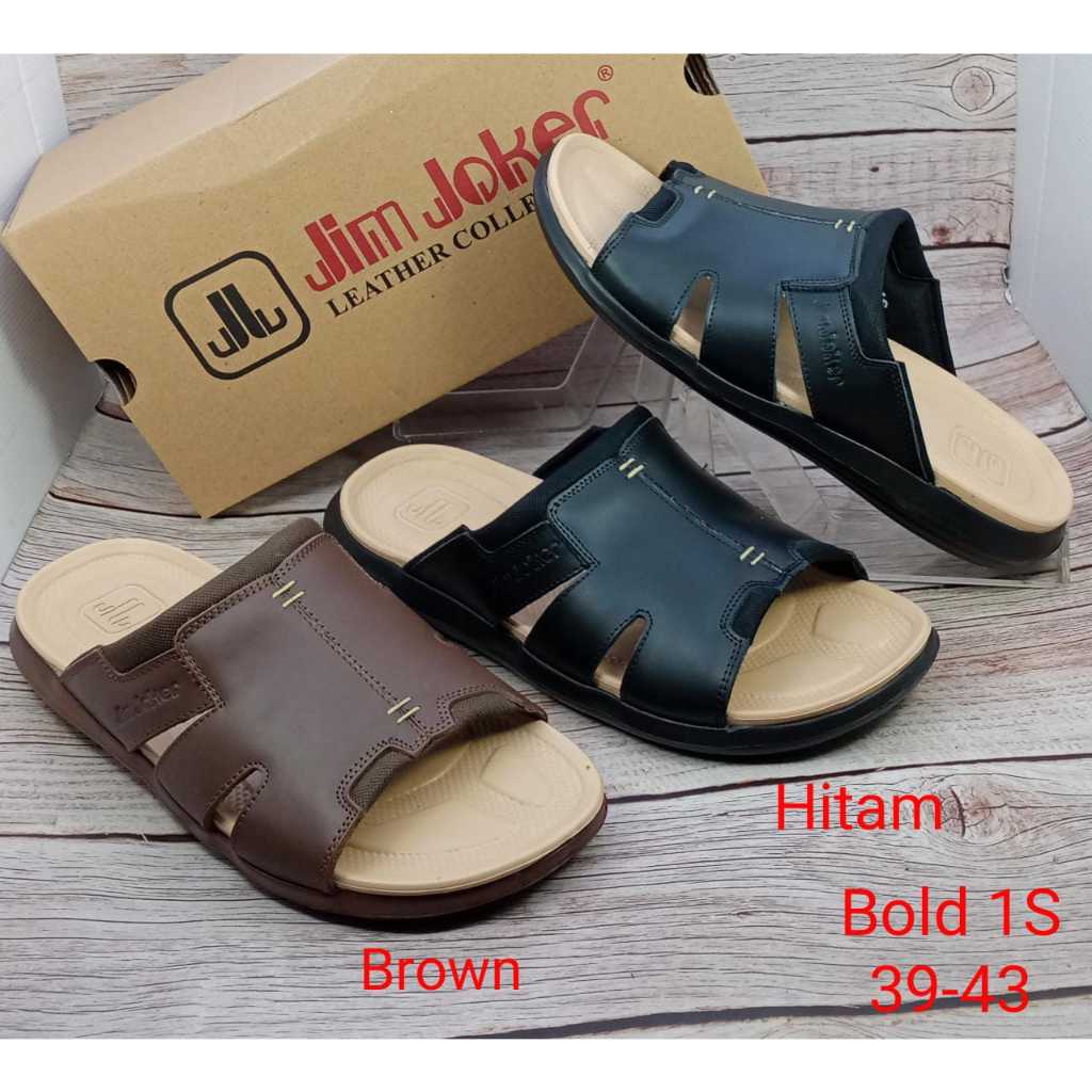 SANDAL KULIT ASLI PRIA JIM JOKER bold 1s