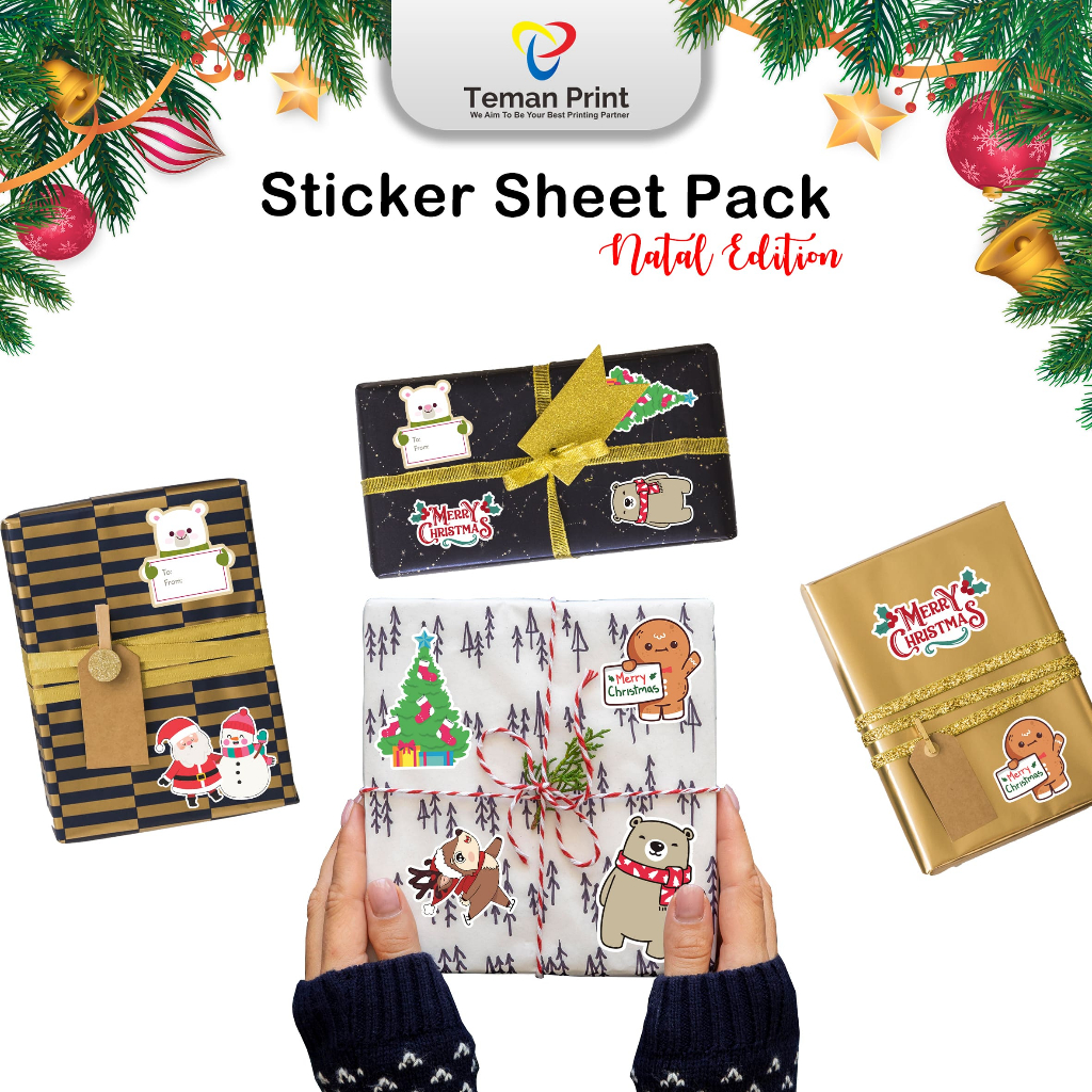 

Teman Print Stiker Sheet Pack Sticker Decoration Edisi Natal