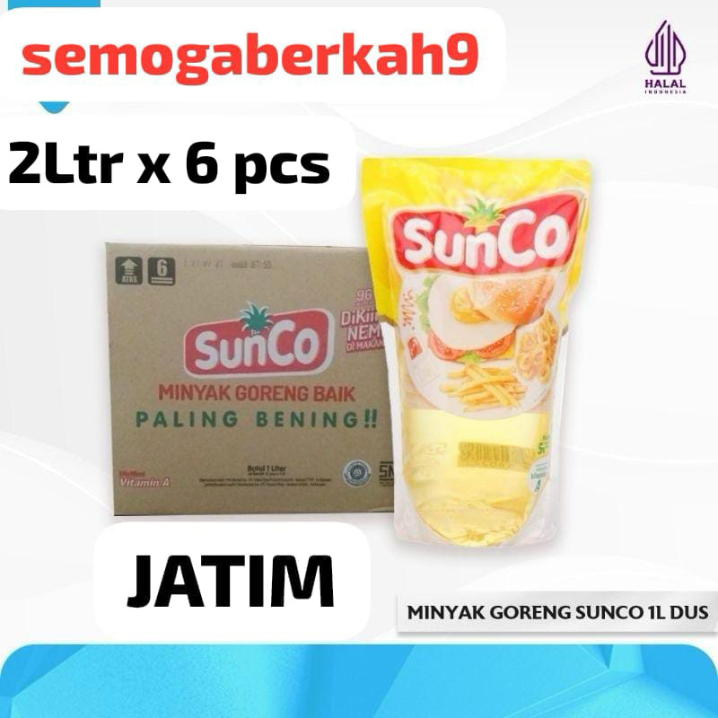 

JATIM - SUNCO 12L/ MINYAK GORENG SUNCO 2L Isi 6 pcs /1 KARTON