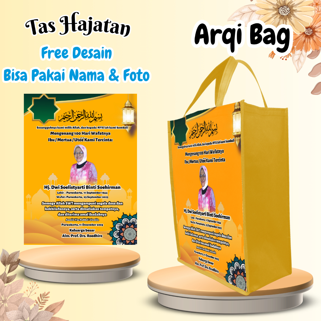 

40 Tas Hajatan Mewah Elegan Mengenang Wafat 40 100 1000 Hari Muat Sembako Goodiebag