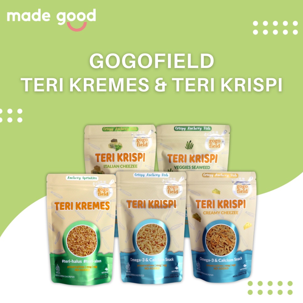 

[✬T77>] Gogofield Teri Krispi 30gr & Teri Kremes 100gr Sehat No MSG