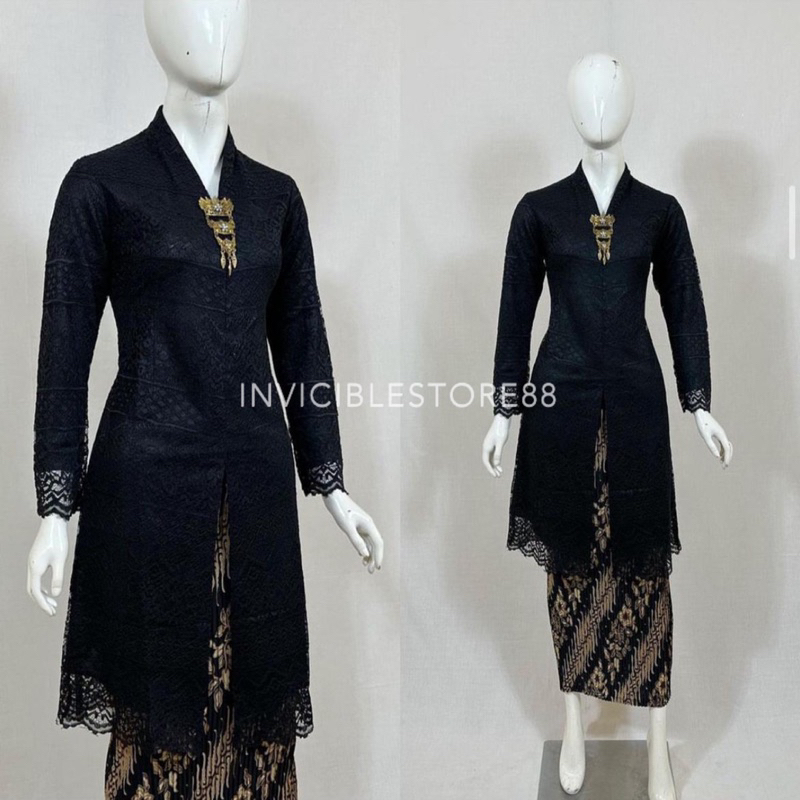 kebaya Modern. brukat busui. kebaya pesta. kebaya tunik busui. brukat modern resleting depan