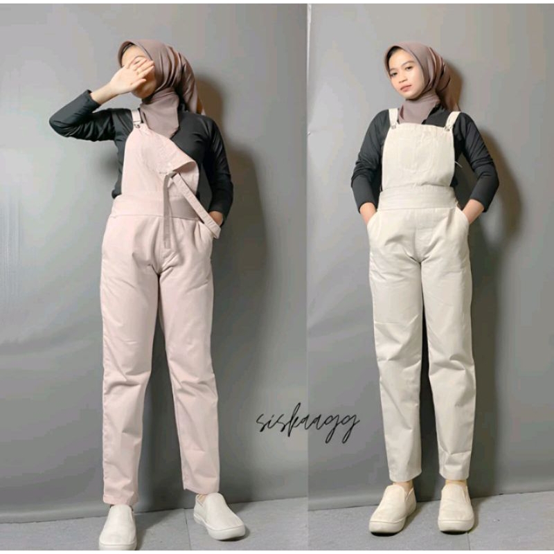 JUMPSUIT WANITA BAHAN DENIM//OVERALL KULOT//BAJU KODOK WANITA TERBARU