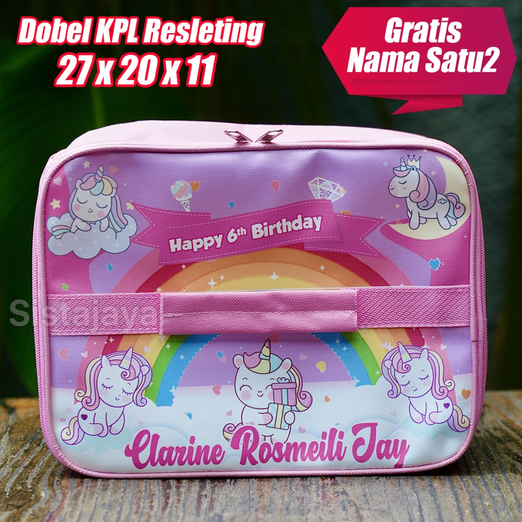 Tas Bekal Lunch Bag Anak Custom Unicorn / Tas Bekal Anak Custom / Tas Lunch Bag Anak Custom / Tas Ko