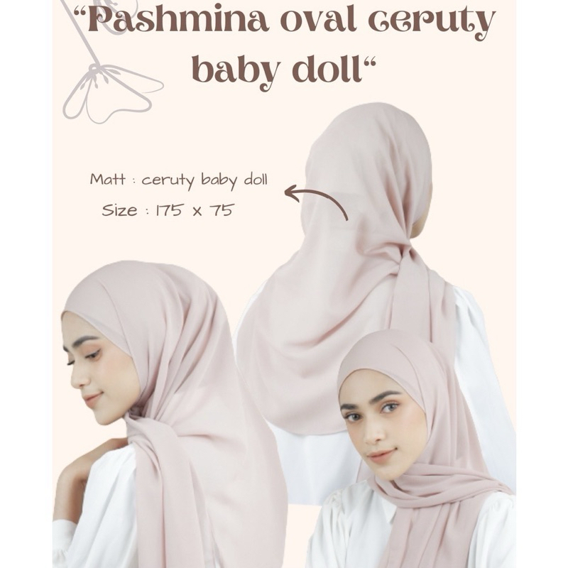PASMINA OVAL CERUTY BABYDOLL | PASMINA OVAL | PASMINA CERUTY | PASMINA JUMBO MURAH