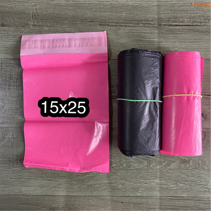Plastik Packing Polymailer 15x25 10x20 Pink Hitam Murah