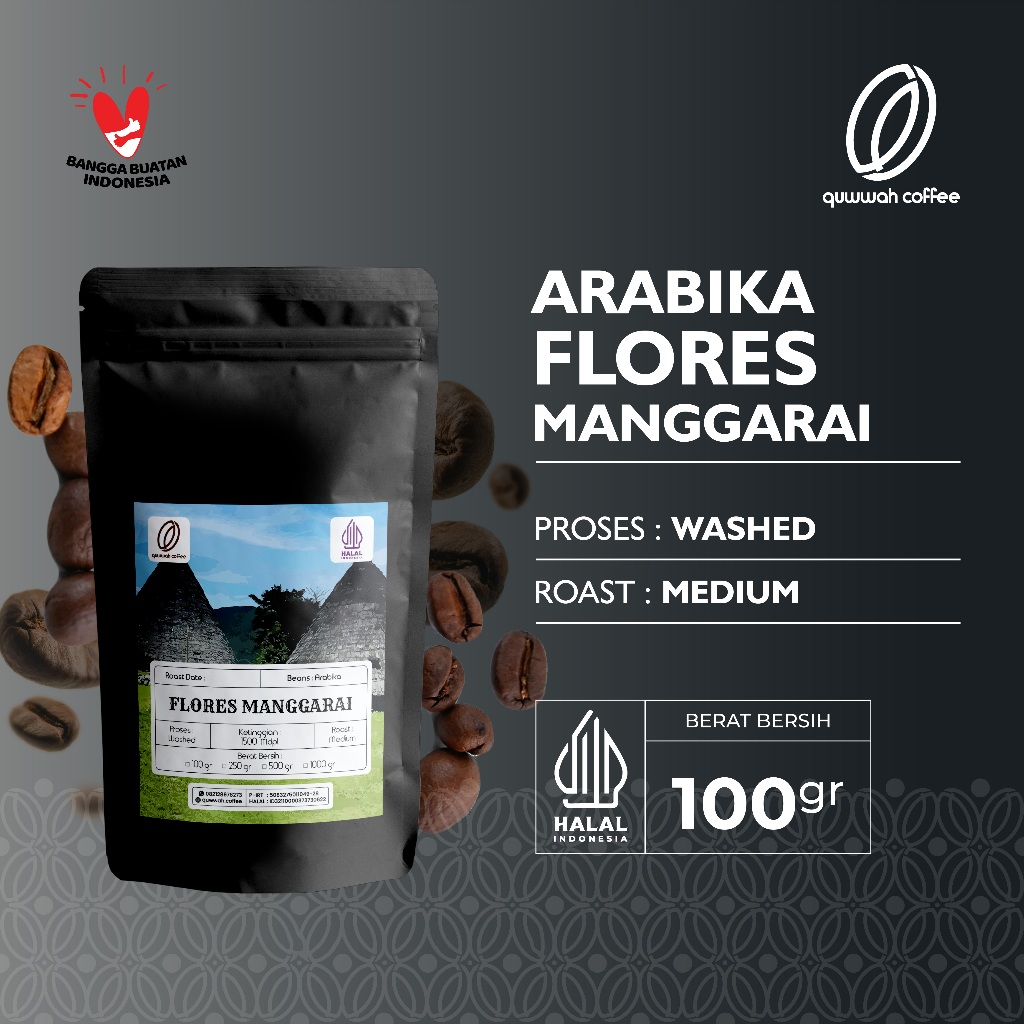 

Biji Kopi Bubuk Arabika Flores Manggarai Arabica Coffee Beans Single Origin Coffee Roast Bean Tubruk Espresso Dan Manual Brew 100 gram