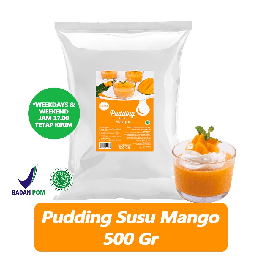 

S@l33 [PUDDING] Omura Dessert Shooter Pudding Susu Mango / Mangga 500 Gr Omura Powder Murah