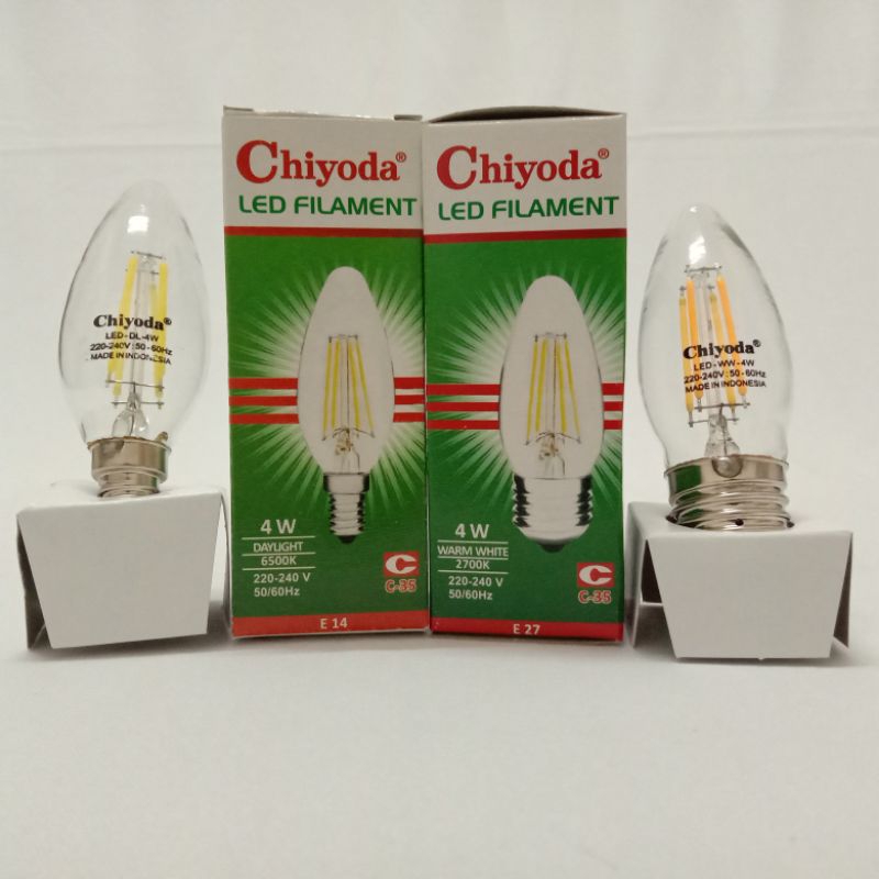 Lampu LED Filament Chiyoda C-35 E-14 / E-27 2W / 4W Daylight / Warmwhite
