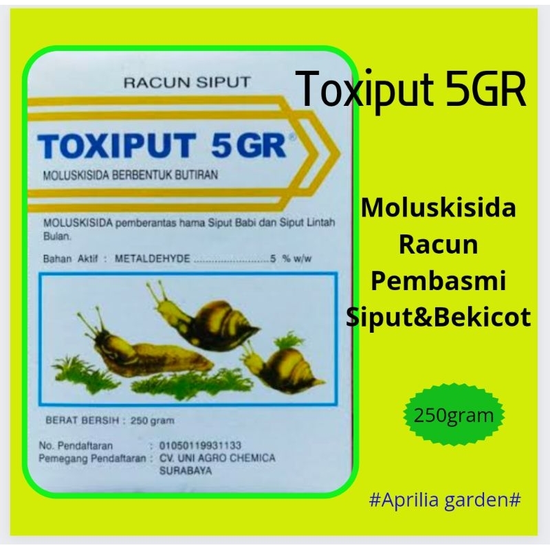 Toxiput 5GR Siputox Pembasmi Keong  dan Siput Babi 250gr