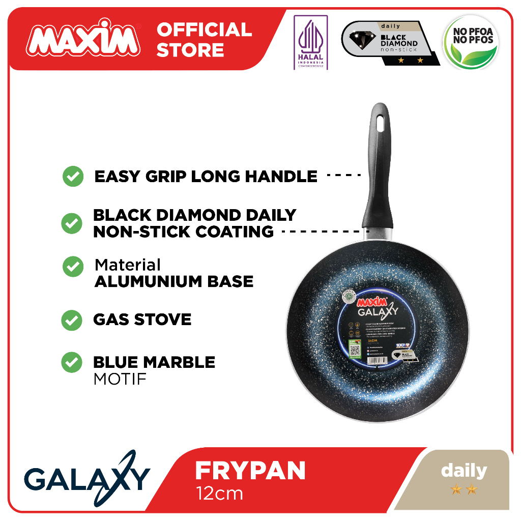 Maxim Galaxy Wajan Anti Lengket Teflon 20cm