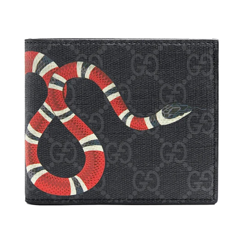 ORIGINAL 100% Gucci black GG Supreme Snake Wallet