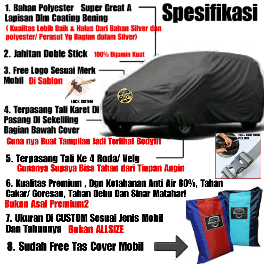 Cover Mobil Avanza, Cover Mobil Waterproof, Cover Mobil Polyster Super Great A, Cover Mobil Anti