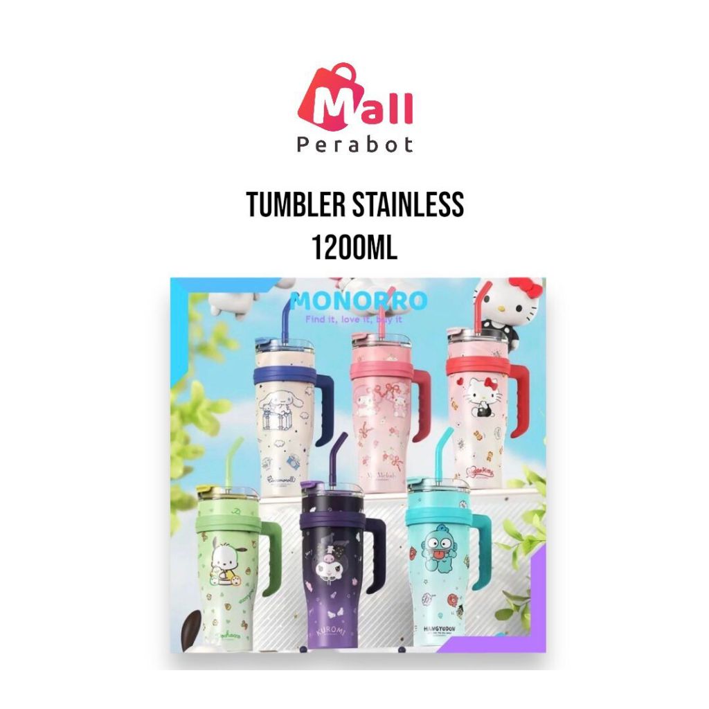 	 Mall Perabot | Tumbler Ice Americano Sugar Free 1200 ML | Termos Tumblr Stainless Steel Cangkir Botol Stenlis Kopi Cup Portabel Bukan SANRIO	