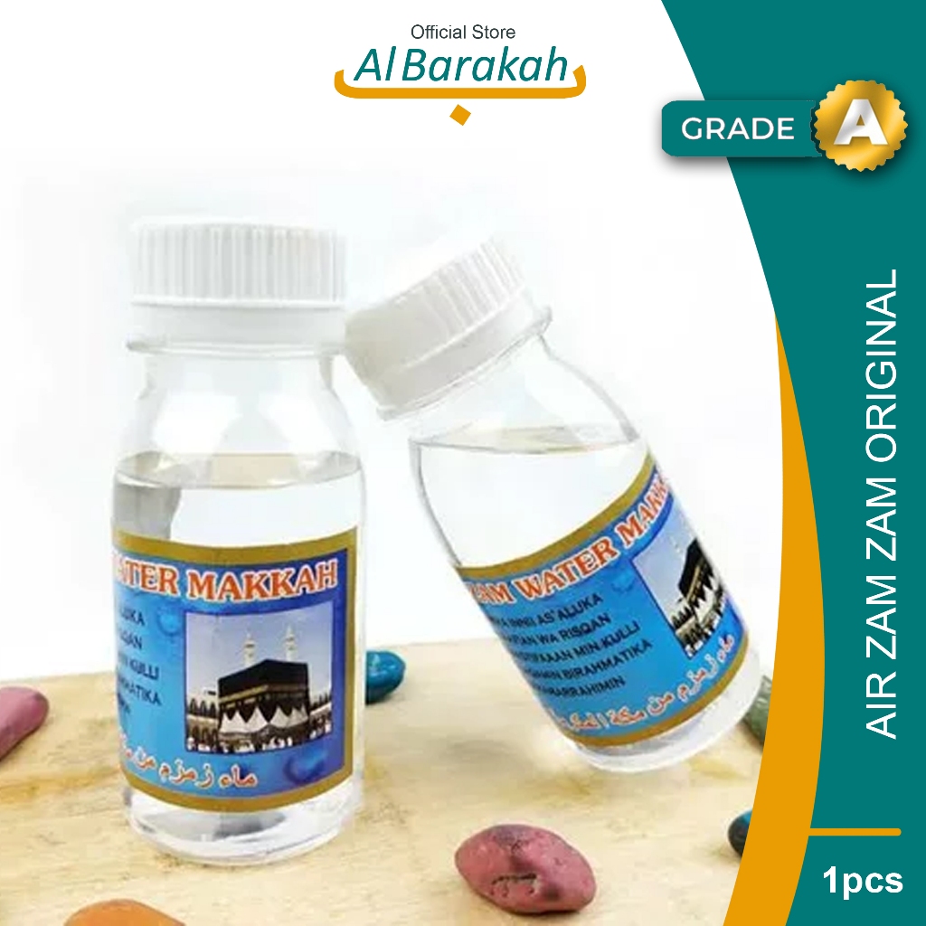 ASLI AIR ZAM ZAM 80ml Kemasan Botol Oleh oleh Haji Umtoh Untuk Souvenir Gift Dari Arab Saudi Haramai