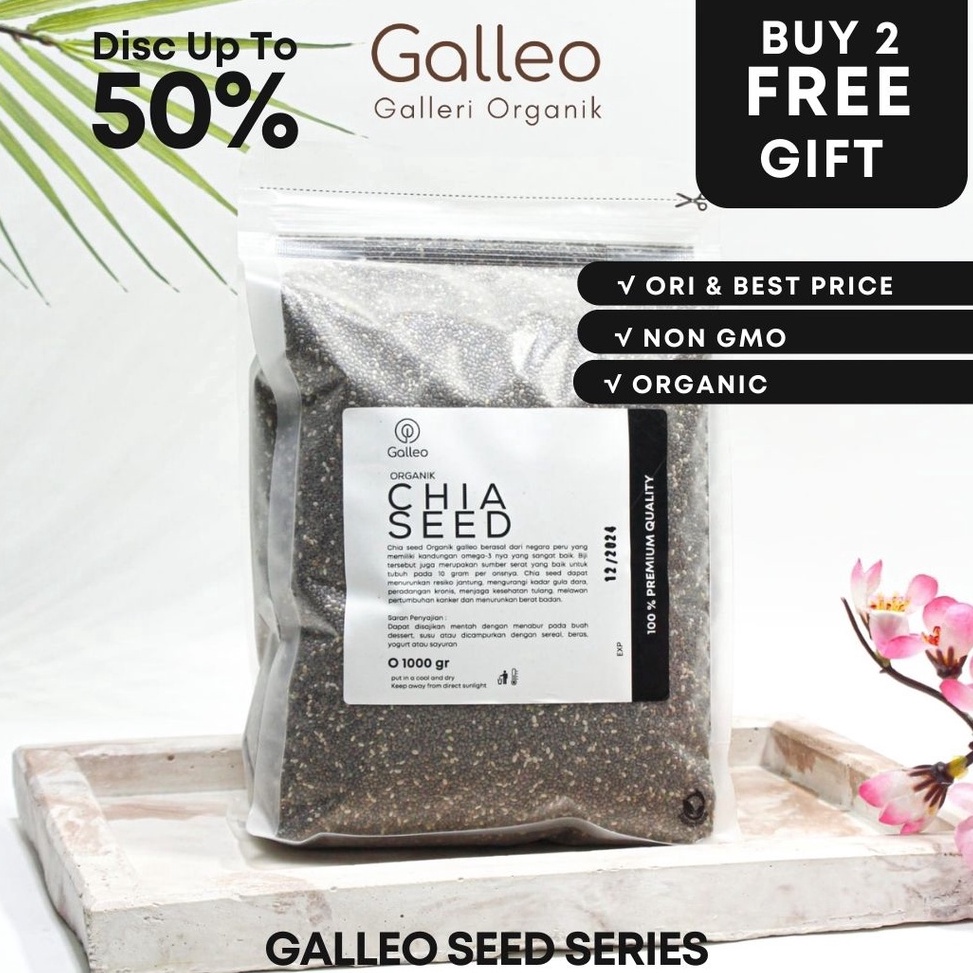 

[MZP] CHIA SEED ORGANIK 1 KG MEXICO [ Biji Chia Seed Hitam Organik ] ➧Sale