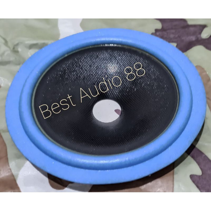Daun kertas speaker 5inch 5 inch woofer spon biru coating polos diameter 12.8cm voice 20mm tinggi 2.