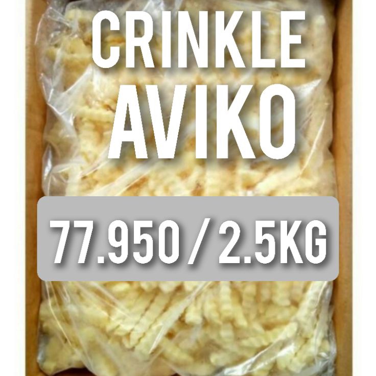 

XQCF2691 11.11 KENTANG GORENG AVIKO CRINKLE CUT . Kentang Goreng termurah. Kentang. Crinkle . Kentang goreng