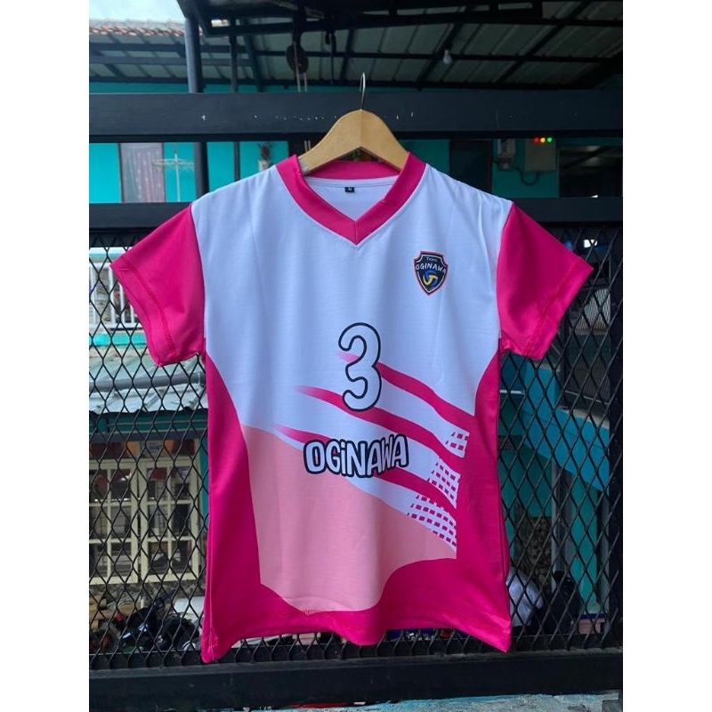 Jersey Voli Atasan Cewek Fullprint Kaos Voli Wanita