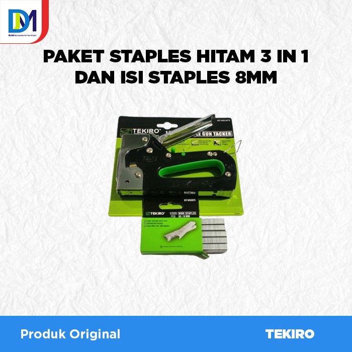 

PAKET STAPLES HITAM 3 IN 1 DAN ISI STAPLES 8MM TEKIRO PRODUK ORIGINAL
