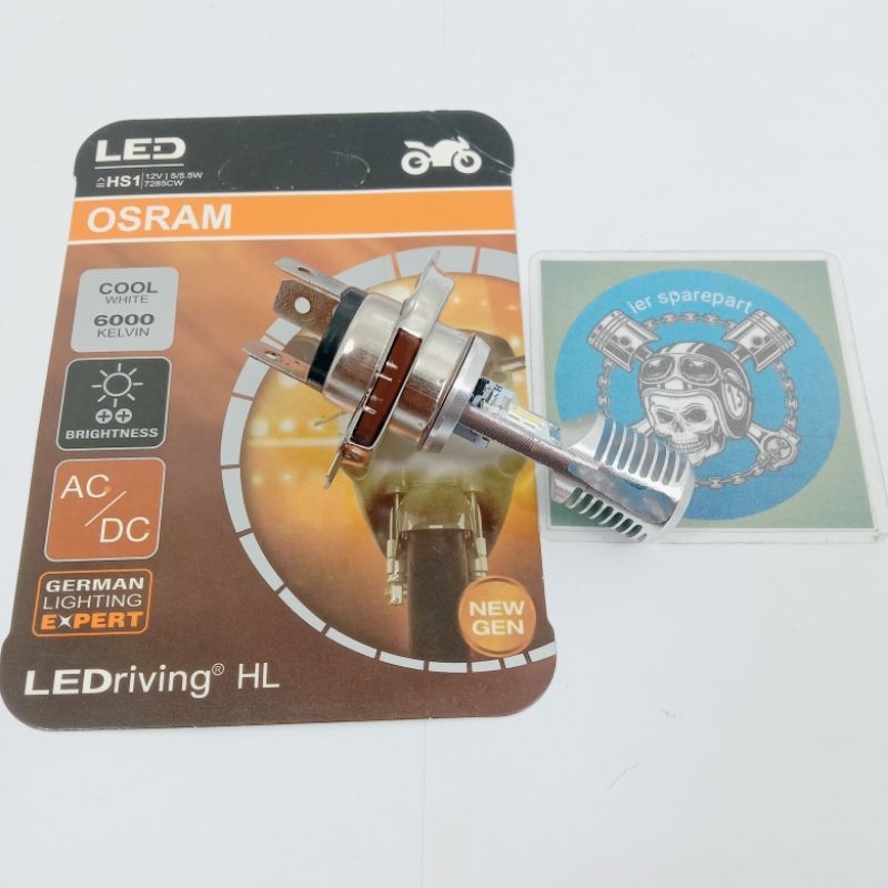 OSRAM LAMPU DEPAN UTAMA MOTOR LAMPU LED HS1 H4 BOHLAM PUTIH 7285 CW OSRAM VIXION BYSON CBR150 CB150R