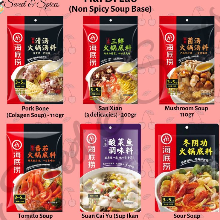 

DPMV9553 9.9 BRANDS FESTIVAL Haidilao Bumbu Shabu Mala Hotpot Sup Hai Di Lao Soup Seasoning