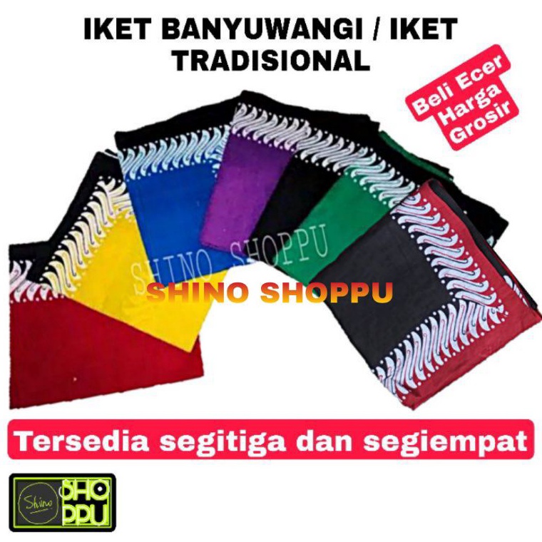 Udeng Banyuwangi/Iket Banyuwangi/Ikat kepala Jaranan segi empat & segitiga 82