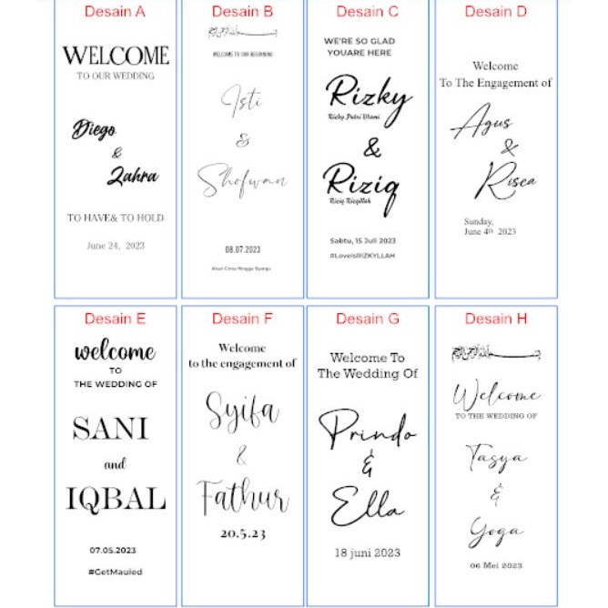 

Sticker Mirror wedding sign | Stiker cermin nikah | stnad mirror wedding 64