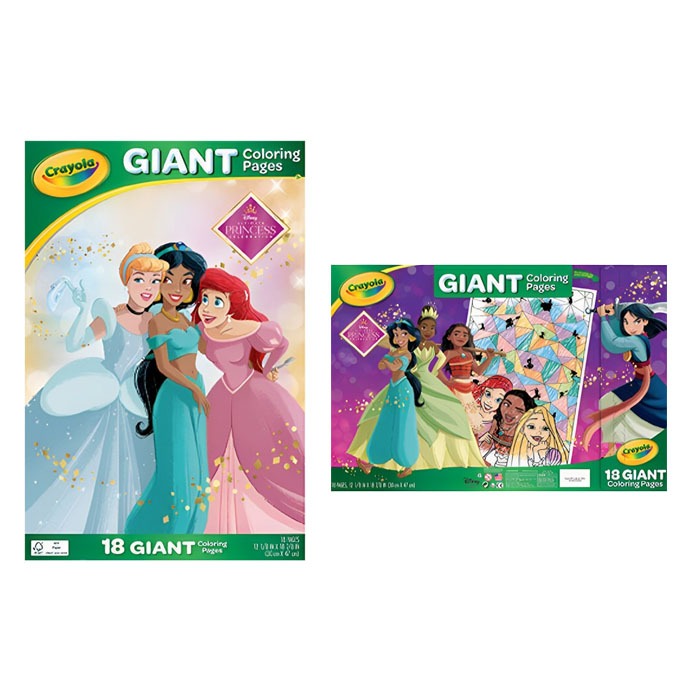 

Buku Mewarnai Crayola 18 Sheet Princess Giant Coloring Pages